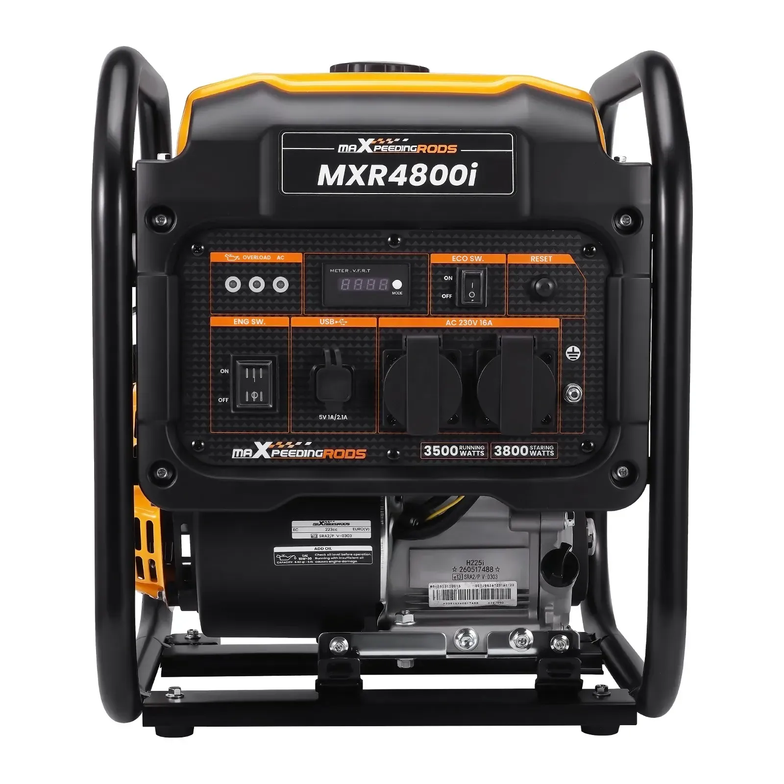 Генератор інверторний MaXpeedingRods MXR4800i, 3.5 кВт, бензин, ручний стартер — фото 3