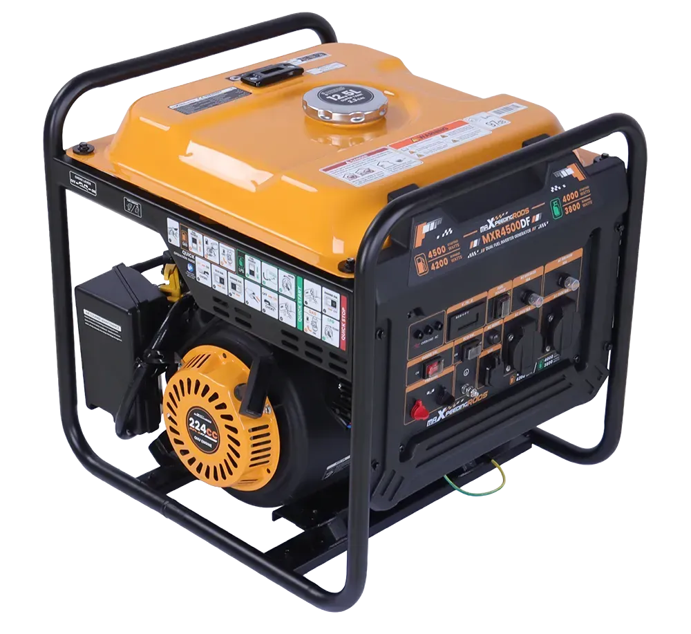 Генератор інверторний MaXpeedingRods MXR4500DF, 4.2 кВт, бензин, газ (пропан-бутан), ручний стартер — фото 2